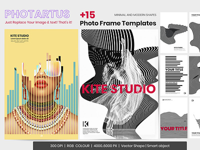 Photartus photo template animation branding creative design elementor figma illustration logo shop store ui woman