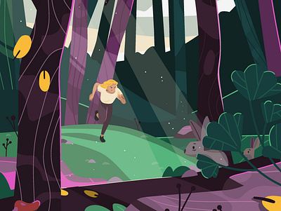 Forest Run design graphic design illu illustration