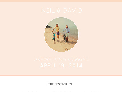 New theme in the works beach bikes couple date marriage pastels website wedding wedding website