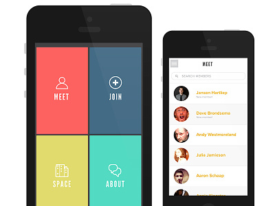 Coworking App In the Works app community coworking iphone list members search bar users