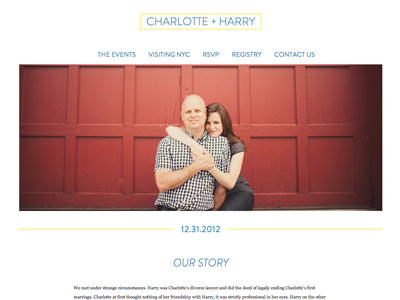 New Theme up and at 'em minimal theme wedding website