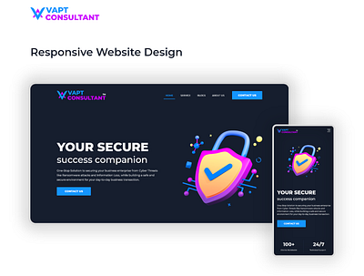 VAPT Cyber Security Consultant Website Design designer illustration responsive ux vector visualdesign