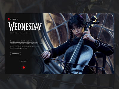 Landing page "Wednesday"