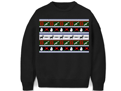 Ugly Christmas Sweater Pattern. rifles, grenades or bullets, inc christmas red colour rifle christmas t shirt rifle t shirt vector snow flaks ugly gun patttern ugly christmas sweater vector graphic