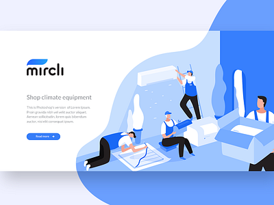 Illustration for Mircli blue character download freebies gradient icons illustration ios light noise stroke web