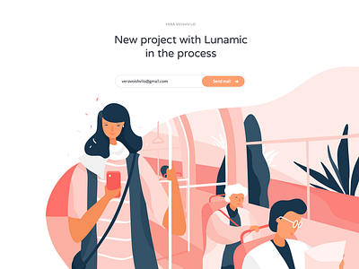 Illustration with @Lunamik (part 2) character download freebies gradient icons illustration ios light nature noise stroke web