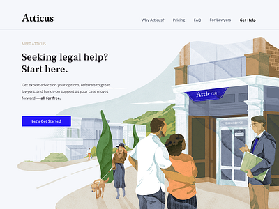 Illustration for the atticus.law web site
