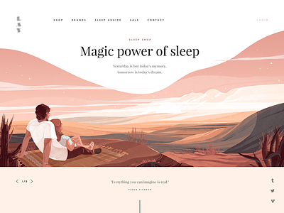 Illustration for the laysleep.com (part 1) branding character cover design download freebies gradient header hero illustration illustrator ios love noise sunrise sunset team texture ui web