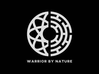 Warrior by Nature branding design icon illustration logo typography vector