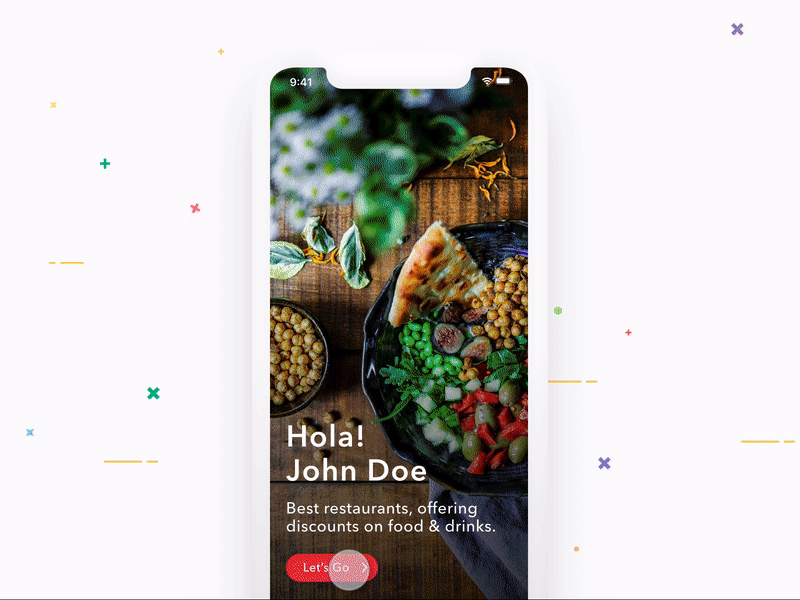 Offer & Deal | Micro Interaction animation app design discovery flinto food identity illustration illustrator ios listing micro animation micro interaction minimal mobile restaurant sketch type ui ux