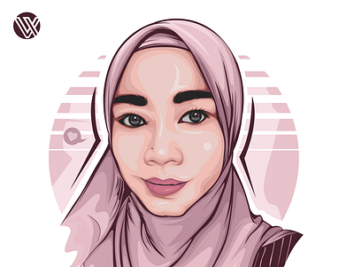 Hijab Vector Portrait graphic design illustration portrait vector portrait