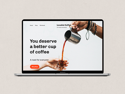 Localist Coffee branding design graphic design hero ui uiux ux webdesign