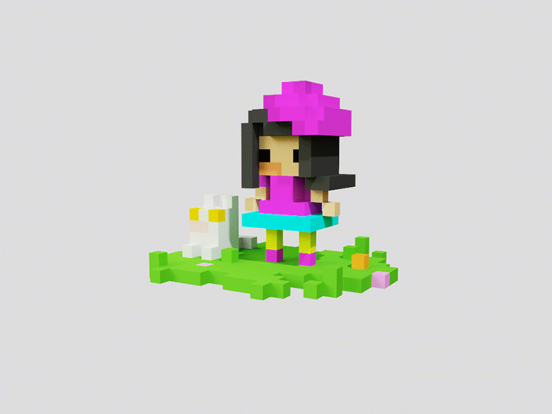 Wanzi &BoBo animation design illustration lego voxel 动画