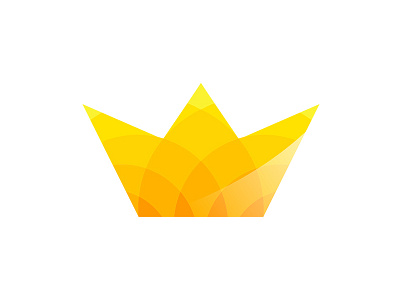 Crown brand crown logo mark poly polygon shapes yellow