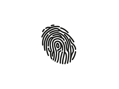 Fingerprint black finger fingerprint lines logo mark print