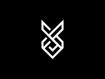 XO black brand branding connected logo mark o x