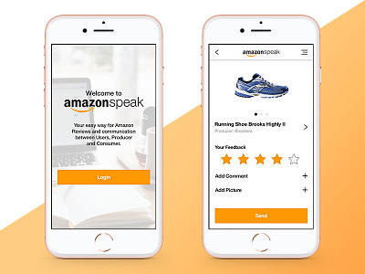 Amazon Speak I amazon app comments concept consumer icon navigation screens speak tool ui ux