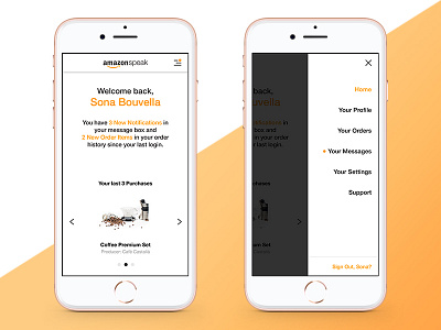 AmazonSpeak II amazon app comments concept consumer icon navigation screens speak tool ui ux