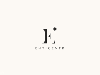 Enticenr brand brandin clean creative logo logo look book lotype mark modern stamp
