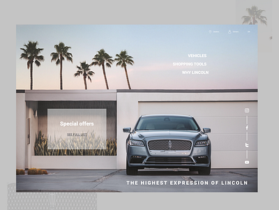 Ecommerce Lincoln brand clean ecommerce landing page luxury modern shopify ui ux ux design web