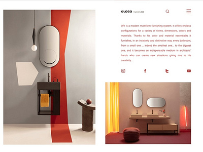 Main page for futniture store