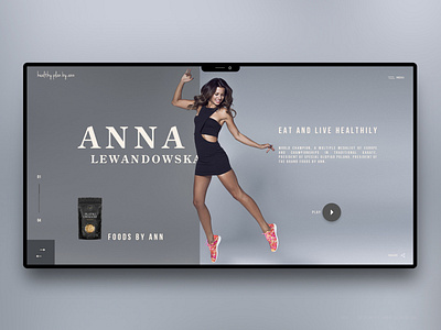 Fitness Anna Lewandowska dance dj e commerce fintes food fitness fitness center food food blog grey landing landing design landing page response shop store typography ui ux ux design