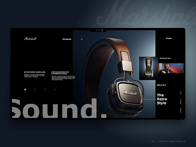 marshallheadphones.com design head lifestyle marshall music music app phone sound sound system ui ux ux design web web site webdesign