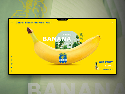 Chiquita Brands International banana bananas brand branding ecommerce graphicdesign illustration landing landing page pineapple shop store typography ui ux ux design web webdesign