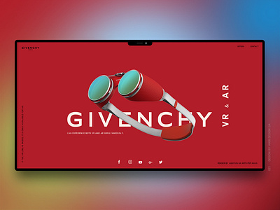 GIVENCHY VR & AR ar brand ecommerce givenchy glass landing landing page luxury store ui ui ux ux ux design v ray vr web webdesign