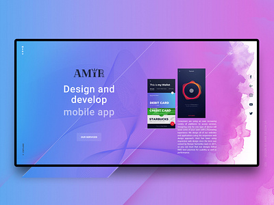 App design. Site page