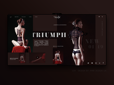 Concept ui ux design for Triumph lingerie store branding ecommerce landing landing page lingerie luxurious luxury luxury branding luxury design shopify shopify theme store store design theme ui ux ux design web webdesig webdesigner