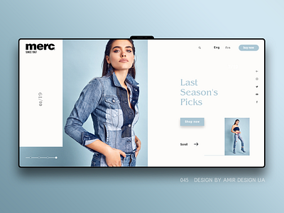 Merc store. ui / ux. advertising app brand branding dress ecommerce girl home landing landing page logo luxury store typography ui ui ux uidesign ux ux design webdesign