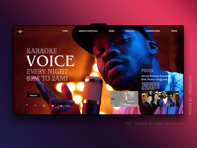 Karaoke advertising brand branding design ecommerce karaoke landing landing page lifestyle luxury store ui ui ux ux ux design web webdesign