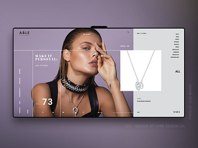 Alex Brown anim brand ecommerce fashion interaction jewelry landing landing page luxury model promo shop simple store ui ux ux design web webdesign woman