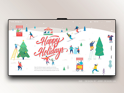 merry christmas and happy new year animation app brand design ecommerce flat graphicdesign landing landing page lifestyle logo luxury store ui ui ux ux ux design vector web webdesign