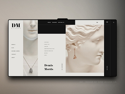 redesign jewelry store DM brand branding clean ecommerce jewelry jewelry design jewelry logo jewelry shop jewelry store landing landing page luxury modern redesign shopify ui ux ux design web webdesign