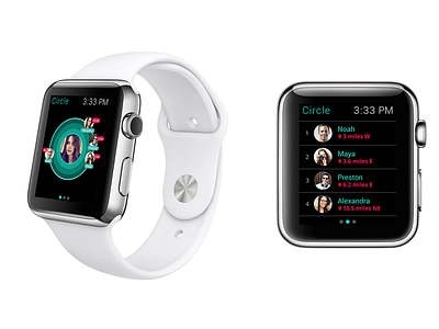 Circle Lynx Apple Watch App app apple watch mobile social ui