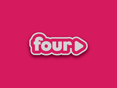 Four Play art design flat graphic design icon illustrator pin badge type ui vector wacom