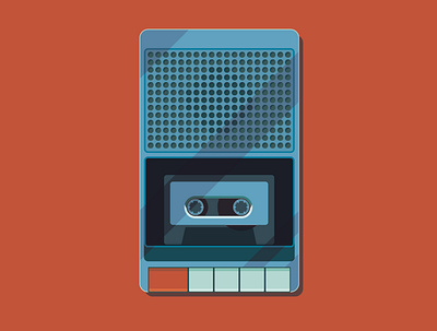 Cassette Player clean design flat graphic design icon illustration illustrator minimal minimalist vector