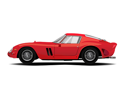 Ferrari 250 GTO art clean design digital art graphic design icon illustration illustrator vector