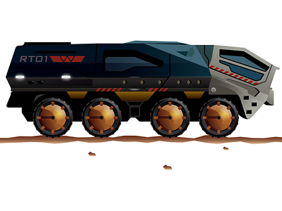 Prometheus RT01 Transport Vehicle adobe illustrator designer digital art graphic design illustration vector