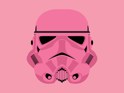 Stormtrooper adobe art design digital art drawing flat graphic design illustration illustrator minimal pink sketch vector wacom