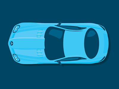 Mercedes Benz SLR Roadster art blue car clean color creative design drawing dribbble flat ico illustration illustrator mercedes minimal sketch vector