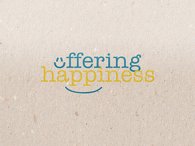 Offering Happiness brand concept happiness logo offering