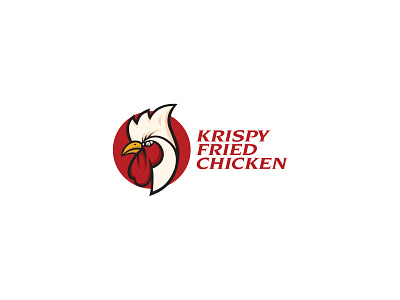 Krispy Fried Chicken brand identity illustration logo typo