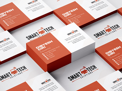 Smart Tech Solution | Business Card business card design business card mockup card card design tech company