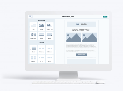 Newsletter tool design ux