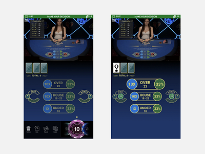 Online casino game: Mobile UI/UX design