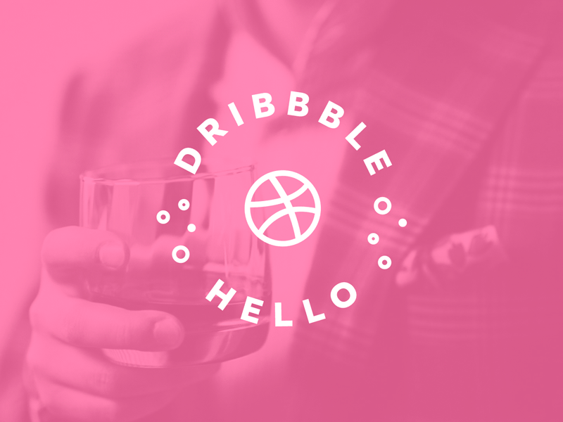 Hello, Dribbble! We're finally here :) branding brandy debut design logo logotype pink