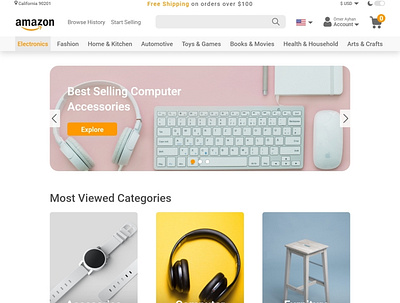 Amazon Reworked Edition amazon design figma typography ui ux